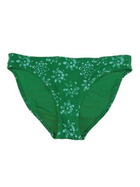 AERIE Full Coverage Bikini Bottoms Sz S Emerald Green Star Printed Swimwear